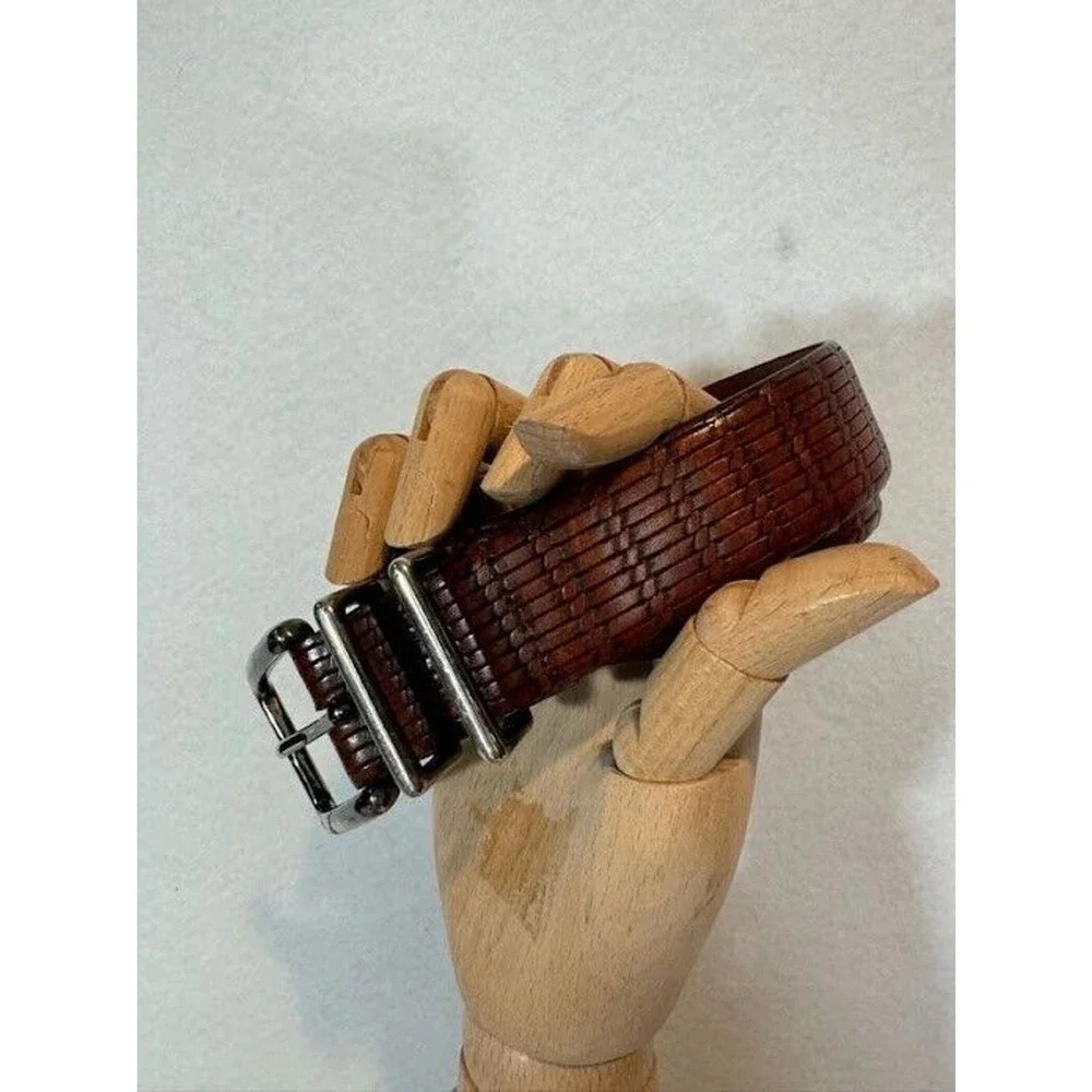 Mens Braided‎ Leather Italian Belt Size 38/95cm